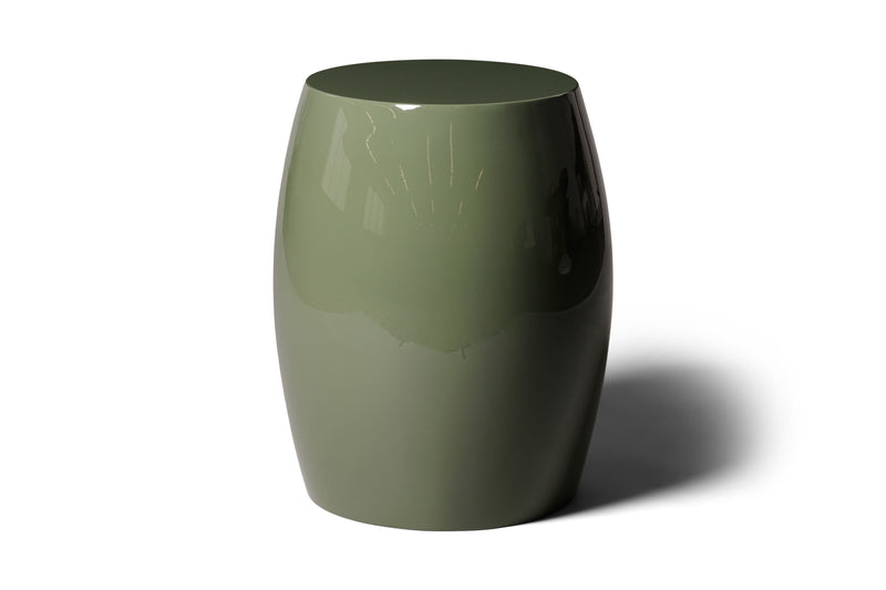 Modern Olive Green High Gloss Lacquer Finish Fiesta Side Table