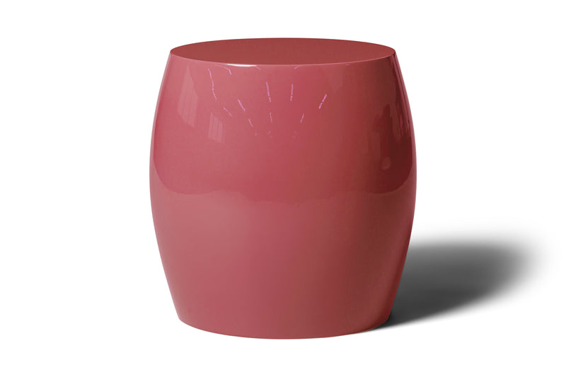 Modern Raspberry High Gloss Lacquer Finish Fiesta Side Table