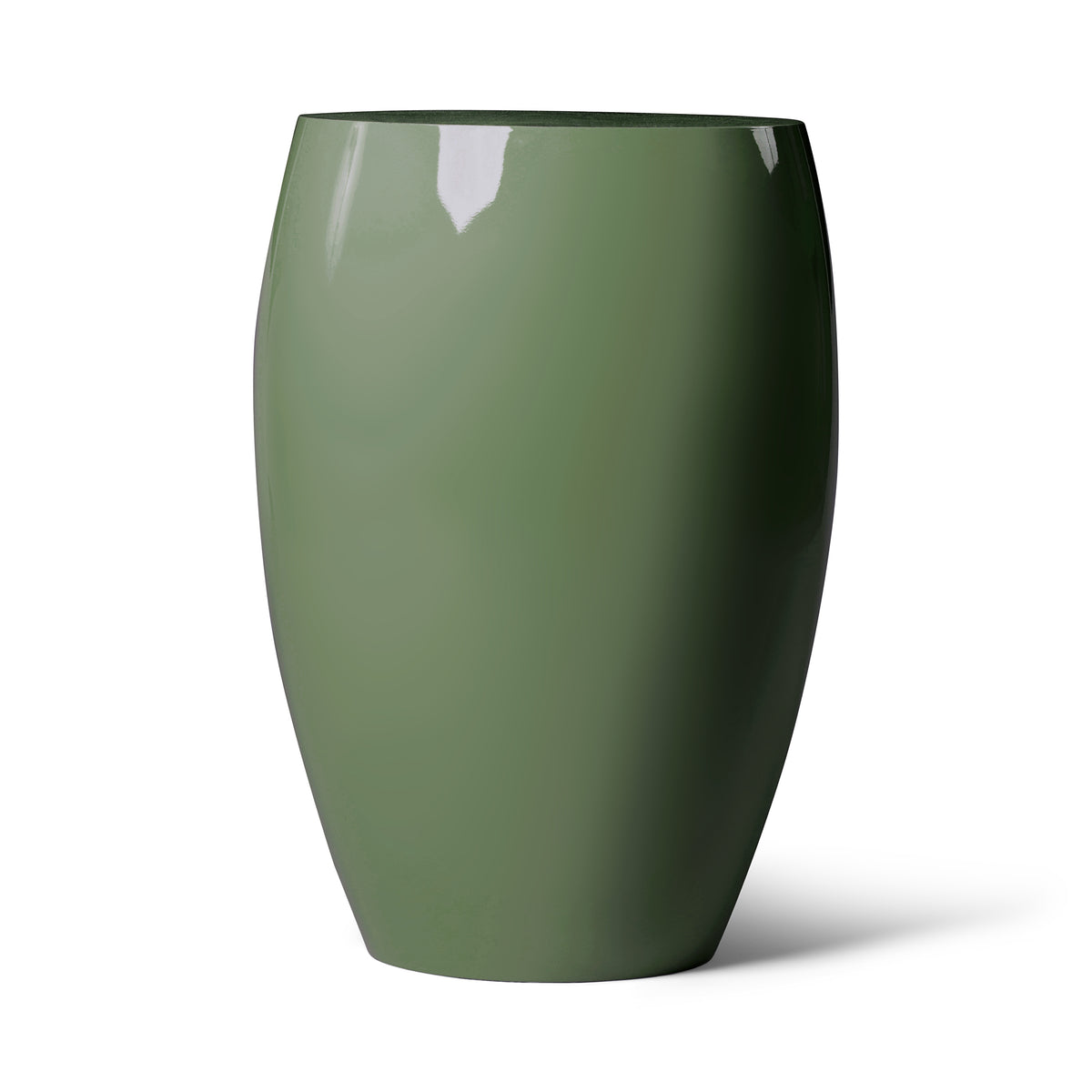 Modern Olive Green High Gloss Lacquer Finish Karma Side Table