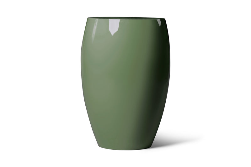 Modern Olive Green High Gloss Lacquer Finish Karma Side Table