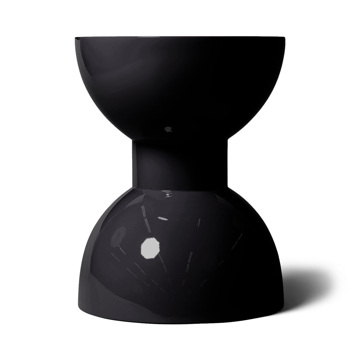 Modern Ink High Gloss Lacquer Finish Morocco Side Table