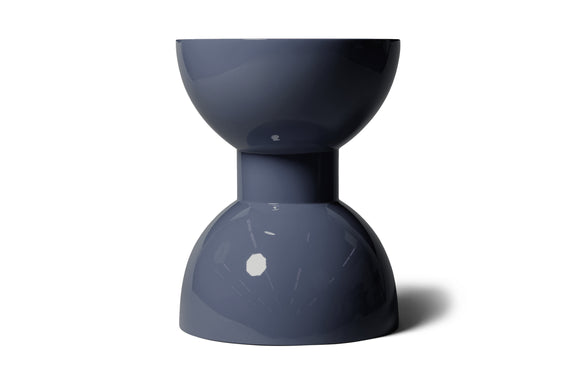 Modern Pilot Blue  High Gloss Lacquer Finish Morocco Side Table