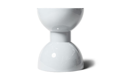 Modern Snow Day High Gloss Lacquer Finish Morocco Side Table