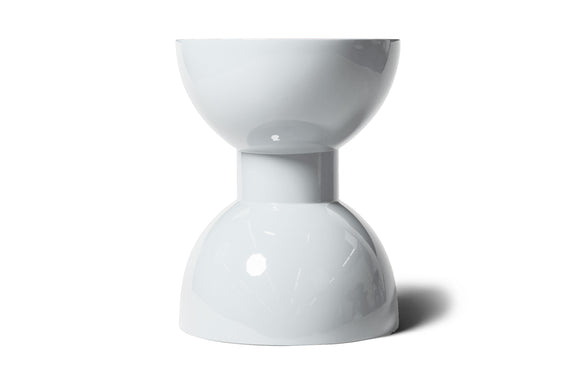 Modern Snow Day High Gloss Lacquer Finish Morocco Side Table