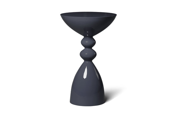 Modern Pilot Blue High Gloss Lacquer Finish Snap Side Table